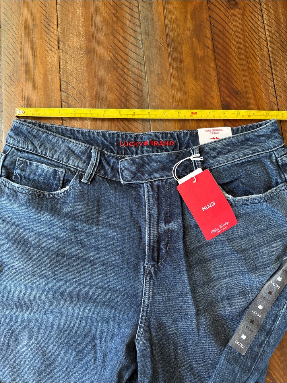 Women’s Lucky Brand Jeans Palazzo New Wide Leg 14 / 32 Denim pants NWT - Picture 6 of 9